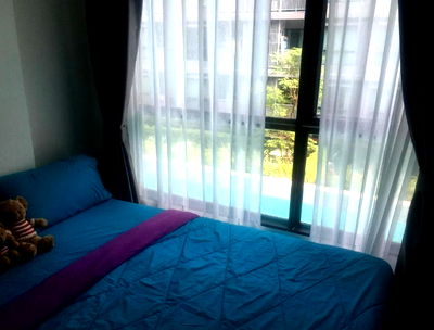 Condos for rent BTS On Nut : ✨ Large room, cheap price, THE ORIGIN On Nut condo, 1 bedroom, 28 sq m, 3rd floor, Building B, only 12,000 baht 🏡💖
