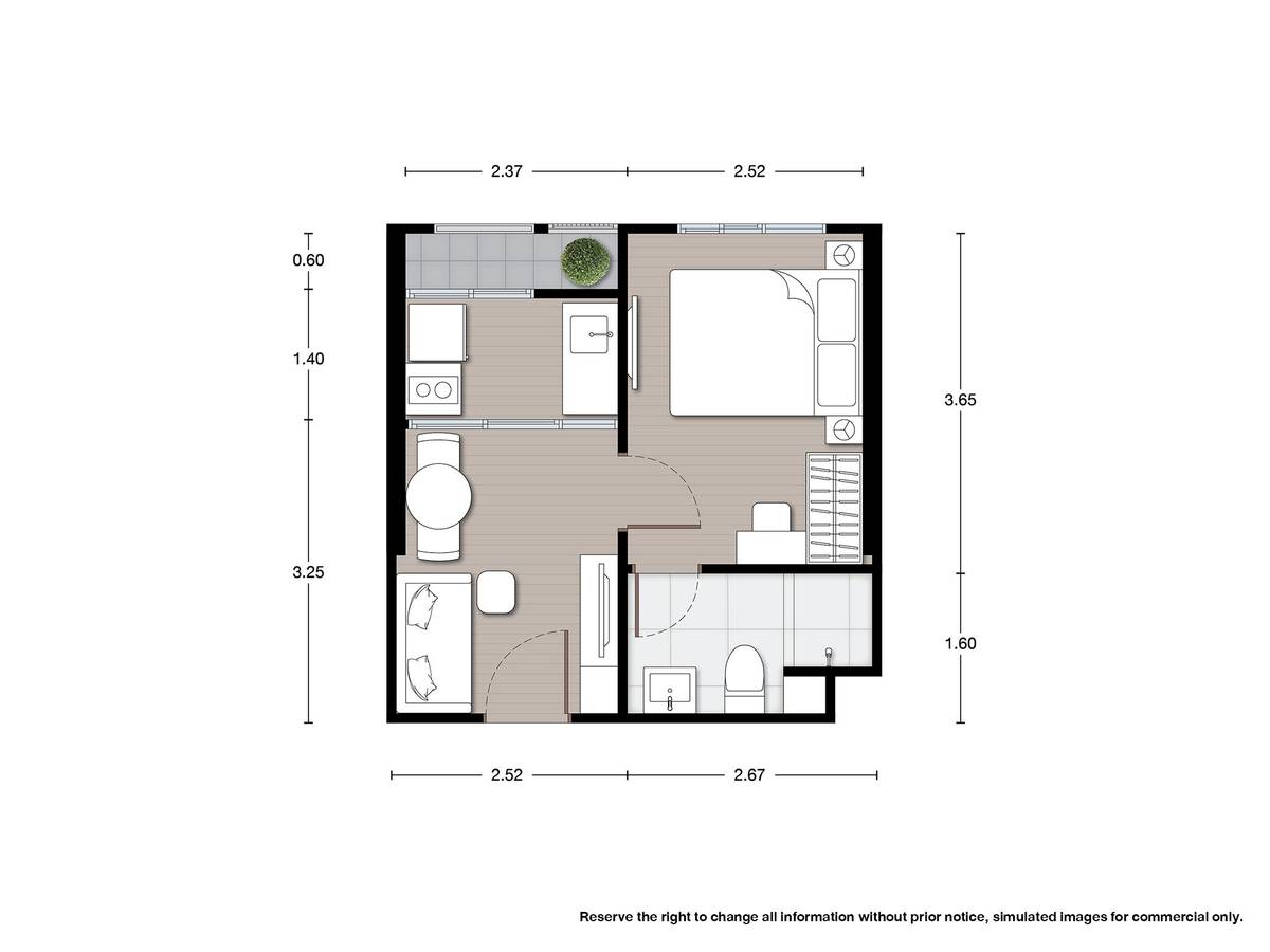 picture 1-BR Condo at NUE Mega Plus Bangna in Bang Kaeo (ID 1832172) - 3/7