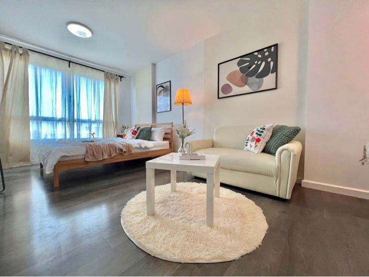 รูป ✅✅ห้องมาใหม่ตกแต่งพร้อมเข้าอยู่ dcondo abac สัญญา2✅ปี 8500 บาท - รูปที่ 2/8