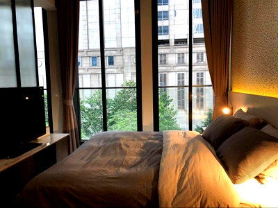 Condos for rent : ♢ Prime Location ♢ Tower C, 00+ Floor, Type A17 | 1 Bedroom, 48.31 sq.m. | Condo skywalk connect to BTS ploenchit and Central Embassy.