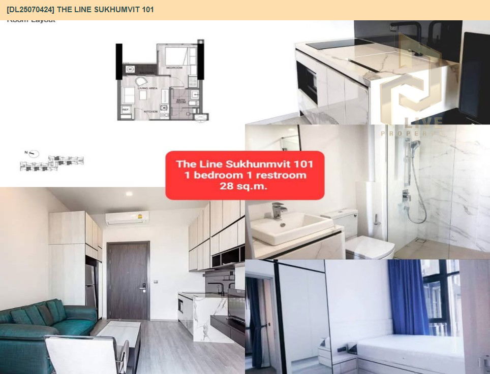 picture MDL25070424 Condo for rent, THE LINE Sukhumvit 101 near BTS Punnawithi, ready to move in, call urgently 0656133286 LineID @655ebbvc - 9/9