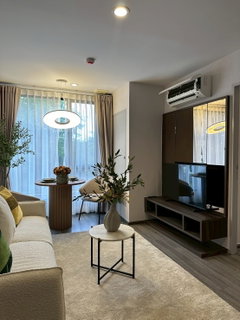 รูปภาพ “Beautiful room, fully furnished *2-in-1 washer and dryer*💗🛋️ Ideo Mobi Sukhumvit 40, ready to move