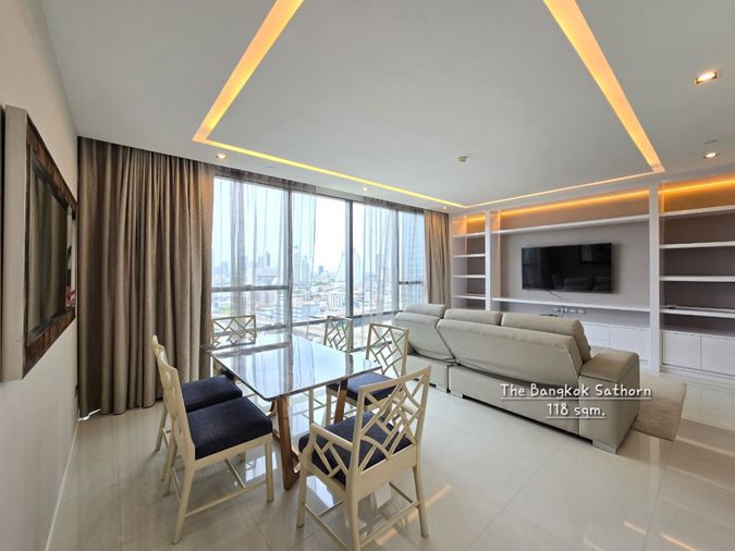For RENT-Special price 2 bedrooms modern furnished at The Bangkok Sathorn near BTS Surasak and expressway