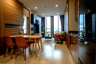 Condos for rent : ● Prime Location ● 35+ Floor, Type B01 | 2 Bedrooms, 74.65 sq.m. | Condo skywalk connect to BTS ploenchit and Central Embassy.