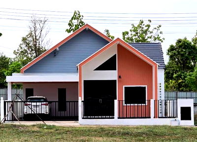 เช่าบ้านเดี่ยว หนองคาย : ปตท.หนองคาย-EV 1.68 กม. หนองกอมเกาะ ให้เช่า บ้านหรูขนาดย่อม 2นอน 1น้ำ ม.ขอนแก่น หนองคาย 1.2 กม. 27ตรว. 100ตรม แอร์3 ตัว