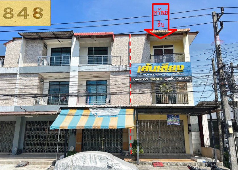 รูป อาคารพาณิชย์ เนื้อที่ทั้งหมด 138.4 ตารางเมตร 848 โครงการสันติบุรี ตำบลหาดใหญ่ อำเภอหาดใหญ่ สงขลา ราคา 7,040,000 บาท - รูปที่ 1/3