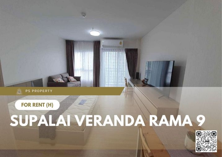 For rent 📍 Supalai Veranda Rama 9 📍 Complete furniture and electrical appliances, near The Street Ratchadaphisek.