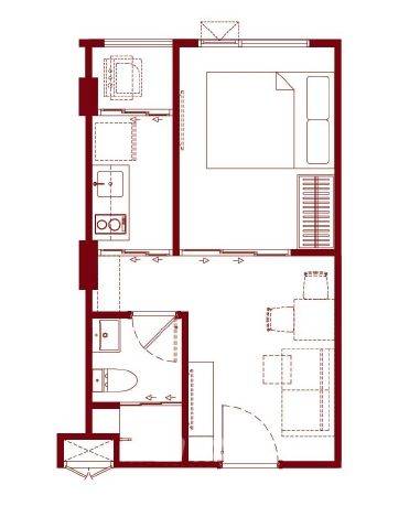 รูป คอนโด 1-ห้องนอน ที่ มารูน รัชดา 32 ใน จันทรเกษม (ID 1579734) - รูปที่ 5/5