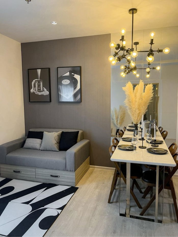 รูป 👑  Altitude Unicorn Sathorn-Tha Phra 👑   1 Bedroom ขนาด 35 ตรม. ชั้น17ห้องมุม ห้องสวยมากตกแต่งครบพร้อมเข้าอยู่ - รูปที่ 4/8