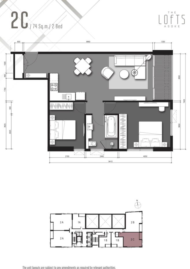 picture 2-BR Condo at The Lofts Asoke near MRT Phetchaburi (ID 567164) - 13/18