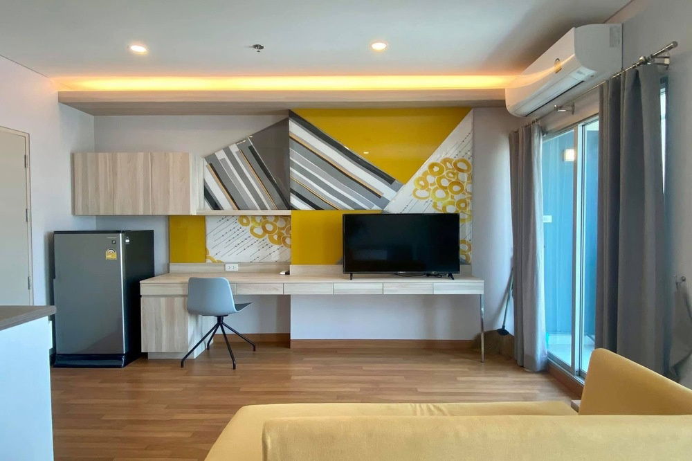 picture Sale with tenant !!🔥 Code C20250700032....Lumpini Park Vibhavadi-Chatuchak, Studio, 1 bath, high floor13++, North Facing, furnished, Special Deal!!📣 - 5/8