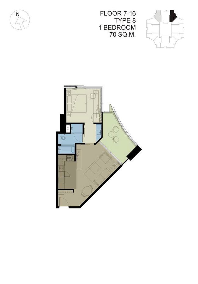 รูป ว่างพร้อมอยู่! Chatrium Condo. 1นอน 70ตร.ม. Line id: @pfagent - รูปที่ 13/13