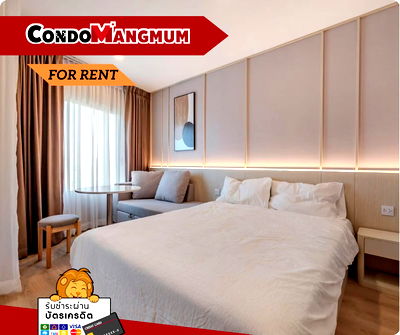 Condos for rent : 📌📌 beautiful room, new condo "Life Rama 4 - Asoke" 🚇 Near MRT Convention Center, just 3 minutes walk!  📌📌