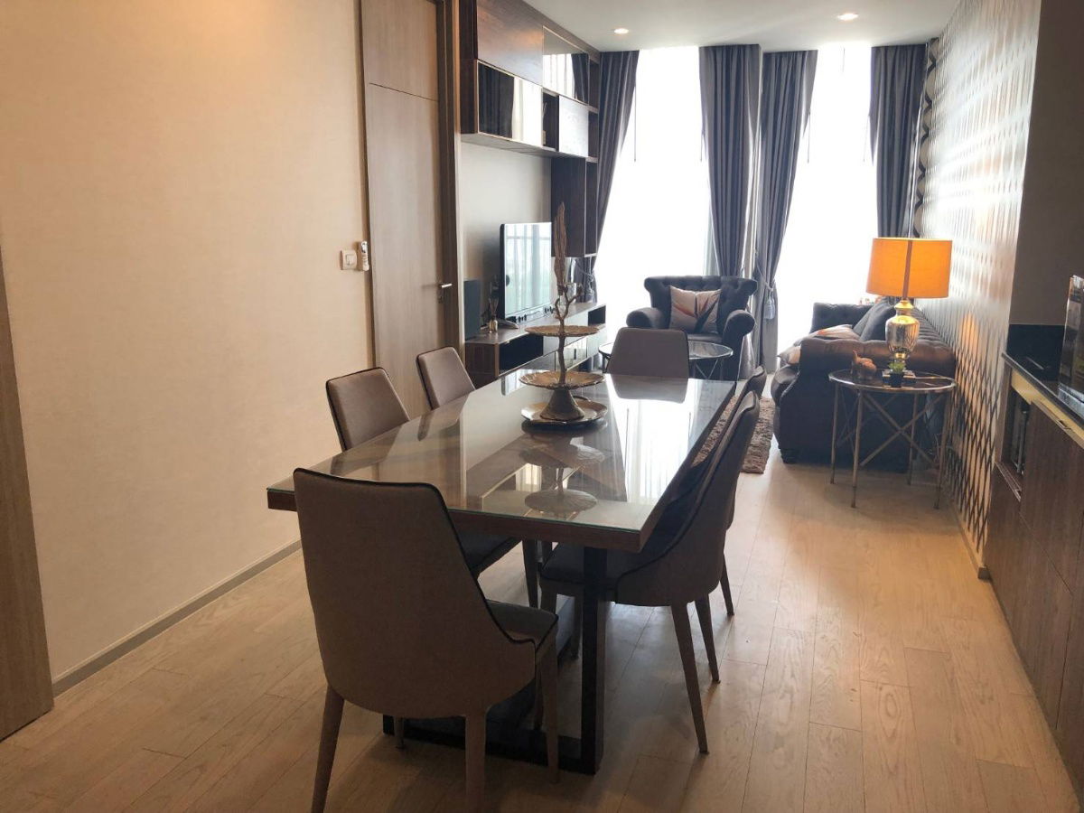 picture ♢ Nice Decoration ♢ Tower B, 30+ Floor | 2 Bedrooms, 75.45 sq.m. | Condo skywalk connect to BTS ploenchit and Central Embassy. - 6/17