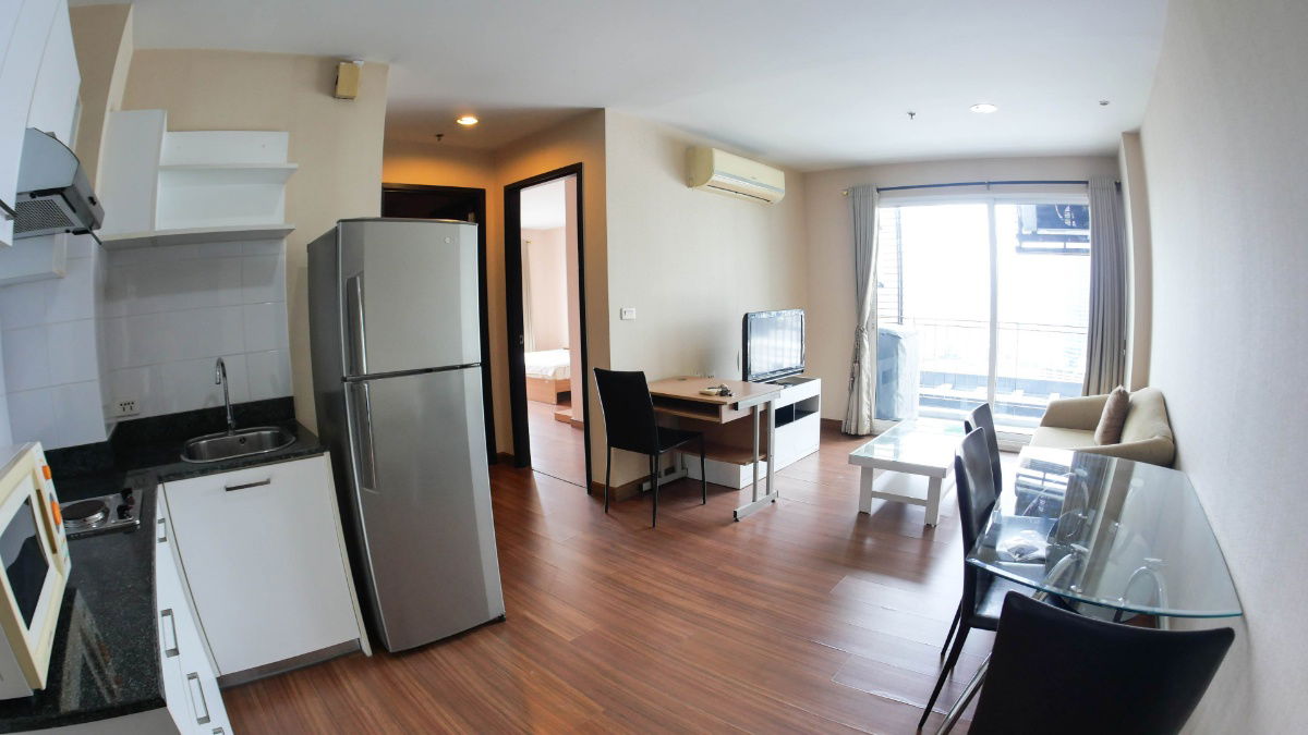 รูป ให้เช่าคอนโด2ห้องนอน 56ตร.ม ห้องใหญ่ ติดถนนรัชดา  - รูปที่ 12/22