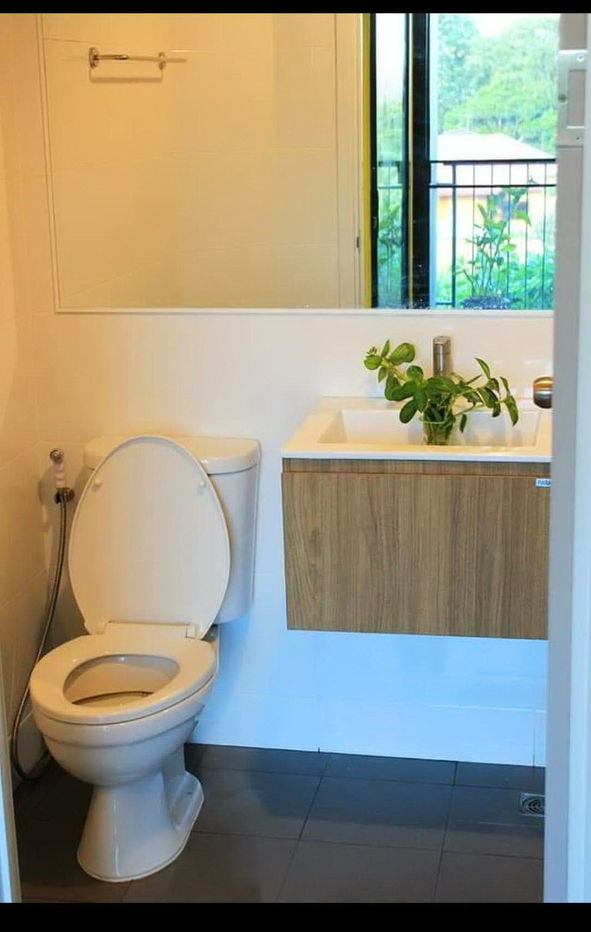 picture ✨ There is a washing machine, The Excel Groove Lasalle 52 condo, 1 bedroom, 27 sq m, Building E, 2nd floor, only 7,000 baht 🏡💖 - 4/7