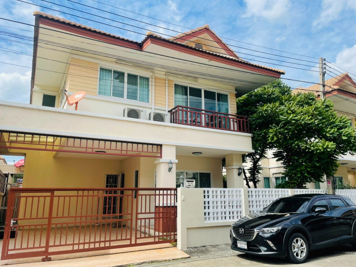 รูป บ้านเช่า หมู่บ้านนันทร์นรินทร์ หลัง ม.รังสิต ห่าง ม.รังสิตแค่ 5 นาที ใกล้รถไฟสายสีแดง หลักหก - รูปที่ 1/14