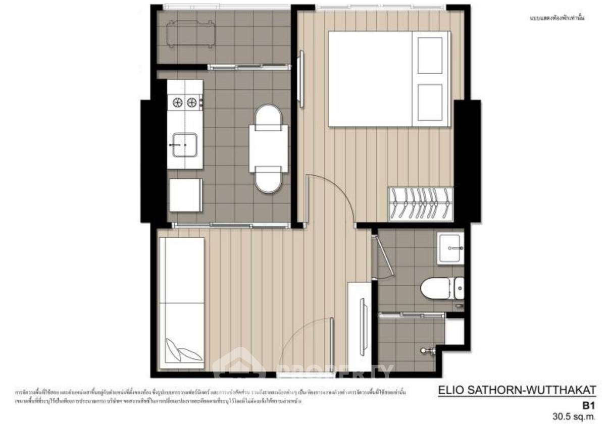picture 1-BR Condo at Elio Sathorn-Wutthakat near BTS Wutthakat (ID 2087465) - 2/5