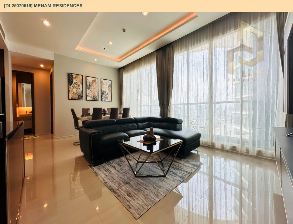 รูป MDL25070519 ให้เช่าคอนโด แม่น้ำ เรสซิเดนท์ (Menam Residences) ใกล้ BTS สะพานตากสิน พร้อมเข้าอยู่ โทรด่วน 0638692663 LineID @655ebbvc - รูปที่ 2/23