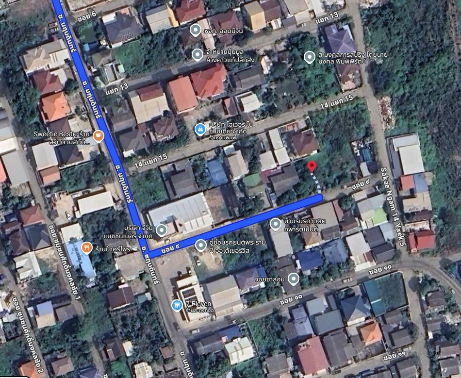 picture For sale, vacant rectangular land, 101.4 sq.w., Soi Sakae Ngam 14, Intersection 17, cheap price. - 5/7