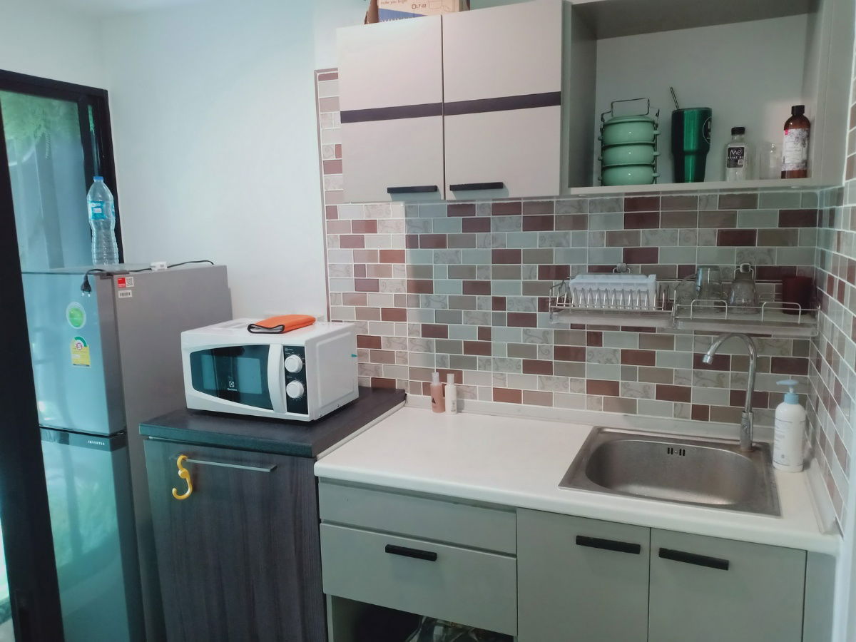 picture ✨ There is a washing machine, The Excel Groove Lasalle 52 condo, 1 bedroom, 27 sq m, Building E, 2nd floor, only 7,000 baht 🏡💖 - 7/7
