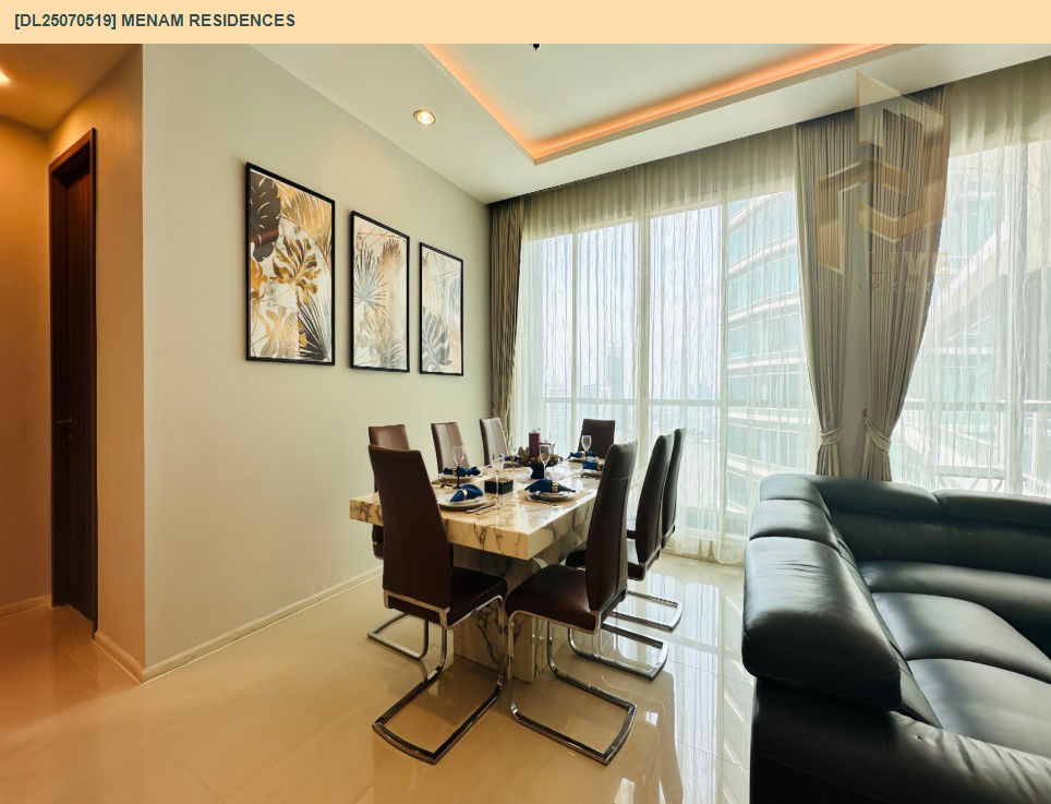 รูป MDL25070519 ให้เช่าคอนโด แม่น้ำ เรสซิเดนท์ (Menam Residences) ใกล้ BTS สะพานตากสิน พร้อมเข้าอยู่ โทรด่วน 0638692663 LineID @655ebbvc - รูปที่ 5/23