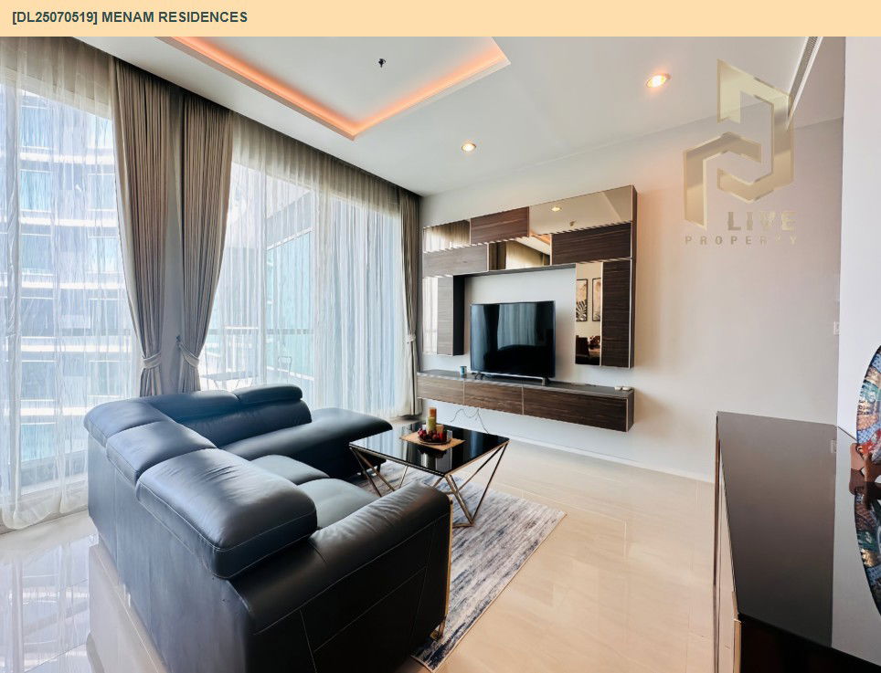 รูป DL25070519 ให้เช่าคอนโด แม่น้ำ เรสซิเดนท์ (Menam Residences) ใกล้ BTS สะพานตากสิน พร้อมเข้าอยู่ โทรด่วน 0638692663 LineID @655ebbvc - รูปที่ 15/23