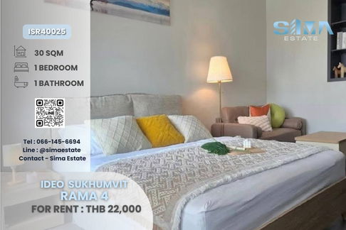 Fully Furnished @Ideo Sukhumvit Rama 4, Near Office District.