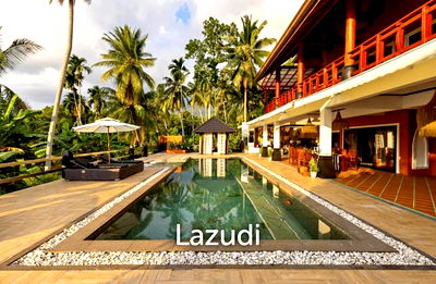 Houses for sale Surat Thani : Renovated 700 m² Residence on 1,600 m² of Land – Elegance, Tranquility, Swimming Pool