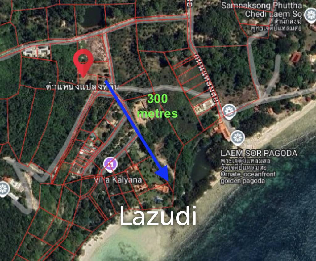 รูป 1 Rai Flat Land for Sale in Laem Sor - 300m to the beach! - รูปที่ 5/9