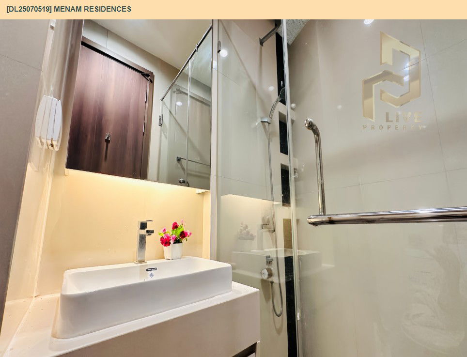 รูป MDL25070519 ให้เช่าคอนโด แม่น้ำ เรสซิเดนท์ (Menam Residences) ใกล้ BTS สะพานตากสิน พร้อมเข้าอยู่ โทรด่วน 0638692663 LineID @655ebbvc - รูปที่ 21/23