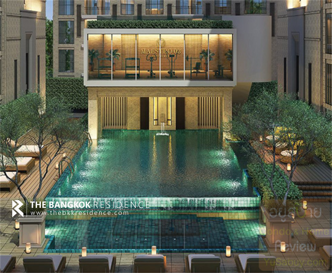 รูป สะดวกสบายกับไลฟ์สไตล์สุด Luxury มาเอสโตร 03 รัชดา – พระราม 9 - รูปที่ 4/9