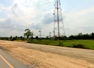 ที่ดินให้เช่า : ให้เช่าที่ดินแปลงใหญ่ ทำเลทอง ติดถนนใหญ่ นครนายก ติดถนนสายหลัก โพธิ์แทน องครักษ์ นครนายก