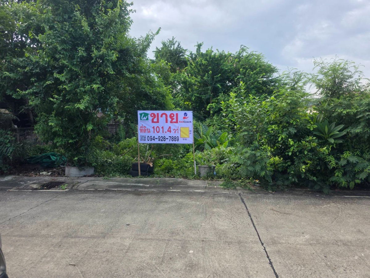 picture For sale, vacant rectangular land, 101.4 sq.w., Soi Sakae Ngam 14, Intersection 17, cheap price. - 1/7