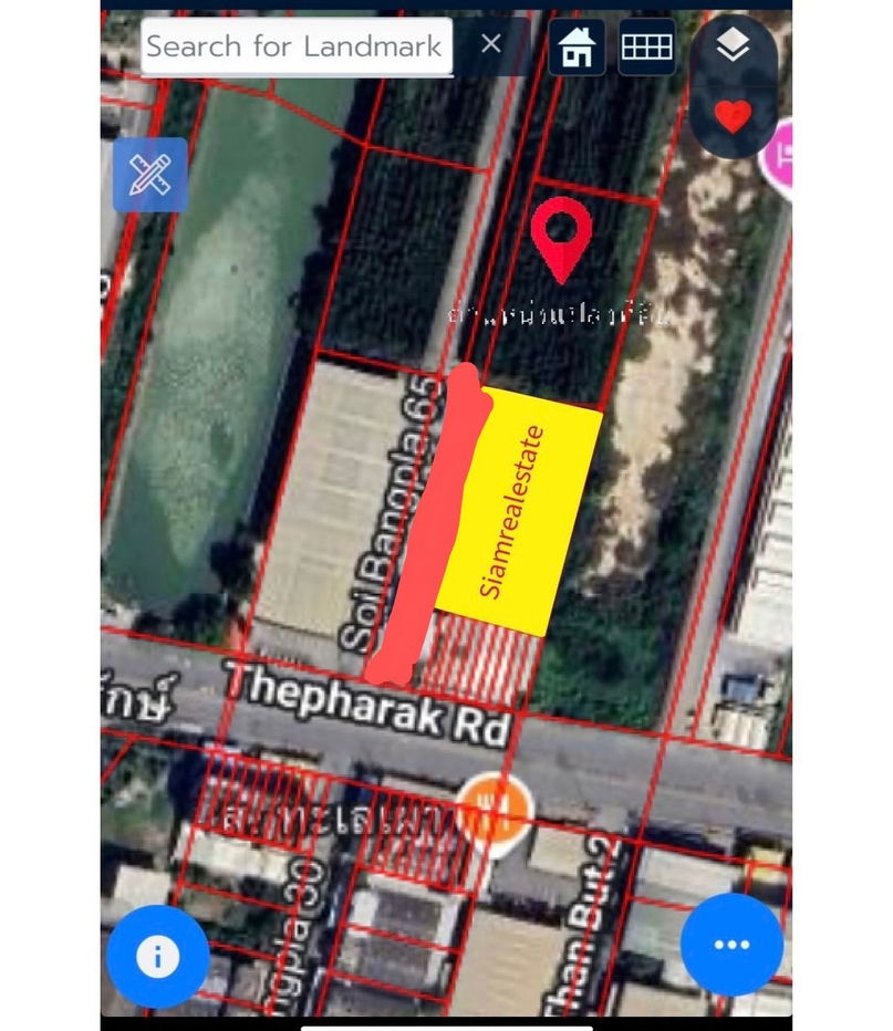 picture fitted land for any projects mainroad 18 meters on taparak road bangpra 65 - 7/7