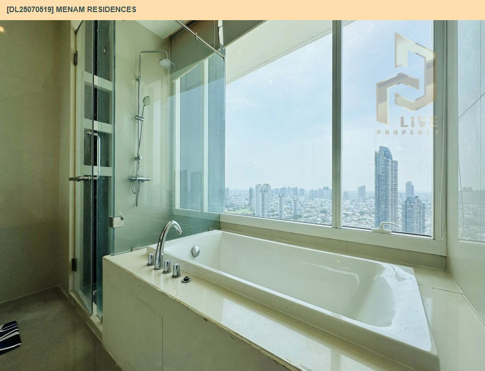 รูป MDL25070519 ให้เช่าคอนโด แม่น้ำ เรสซิเดนท์ (Menam Residences) ใกล้ BTS สะพานตากสิน พร้อมเข้าอยู่ โทรด่วน 0638692663 LineID @655ebbvc - รูปที่ 12/23
