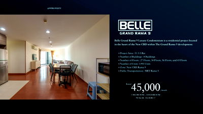 Condos for rent Rama 9 : For rent Belle Rama 9 Ready to move in