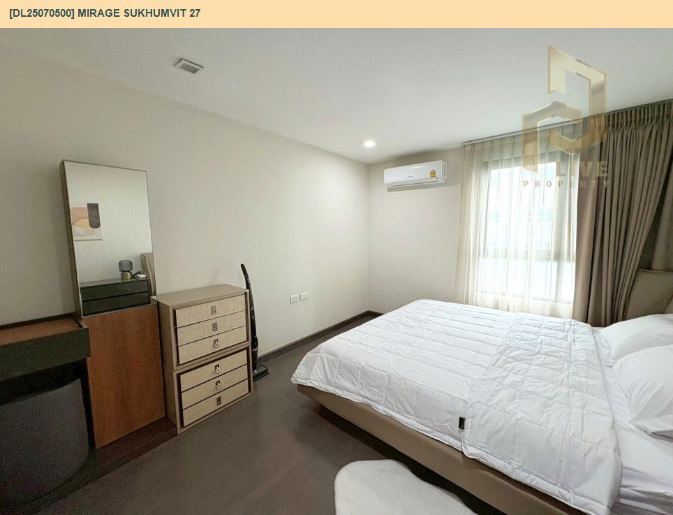 รูป DL25070500 ให้เช่าคอนโด มิราจ สุขุมวิท 27 (Mirage Sukhumvit 27) ใกล้ MRT สุขุมวิท พร้อมเข้าอยู่ โทรด่วน 0638692663 LineID @655ebbvc - รูปที่ 7/11