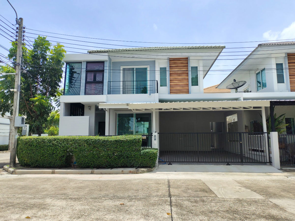 picture [For Sale] Single detached house, corner house, Groove Ville Bangna project, km. 10, near Mega Bangna, expressway and community area. - 1/32