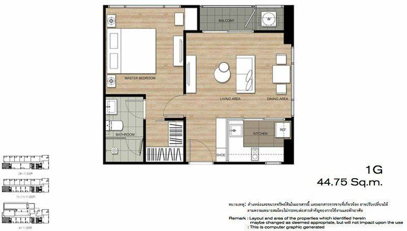 รูป คอนโด 1-ห้องนอน ที่ เดอะ ไลน์ สุขุมวิท 71 ใกล้ BTS พระโขนง (ID 2209116) - รูปที่ 1/9