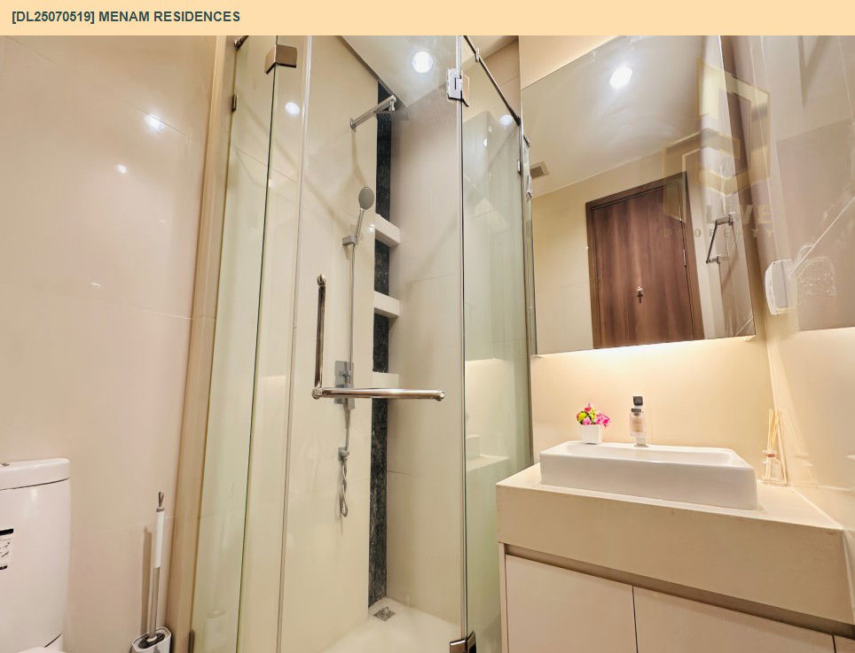 รูป MDL25070519 ให้เช่าคอนโด แม่น้ำ เรสซิเดนท์ (Menam Residences) ใกล้ BTS สะพานตากสิน พร้อมเข้าอยู่ โทรด่วน 0638692663 LineID @655ebbvc - รูปที่ 22/23