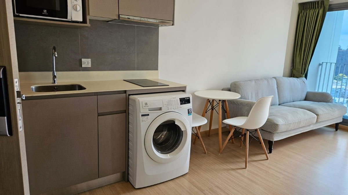 รูป 🍀ให้เช่าคอนโด Whizdom Connect Sukhumvit 101 ใกล้ BTS ปุณณวิถีห้องสวย 30 ตรม.เฟอร์ครบ มีเครื่องซักผ้า เช่าเพียง 16000- - รูปที่ 6/17