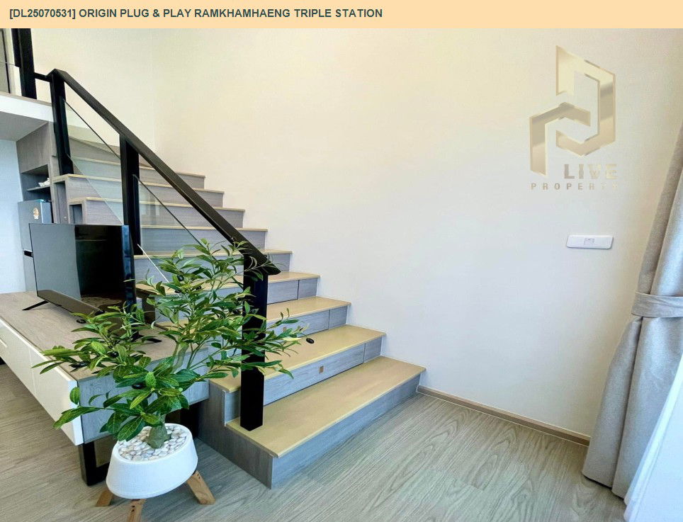 picture DL25070531 Condo for rent, Origin Plug & Play Ramkhamhaeng Triple Station near -, ready to move in, call urgently 0656133286 LineID @534wlwof - 9/12