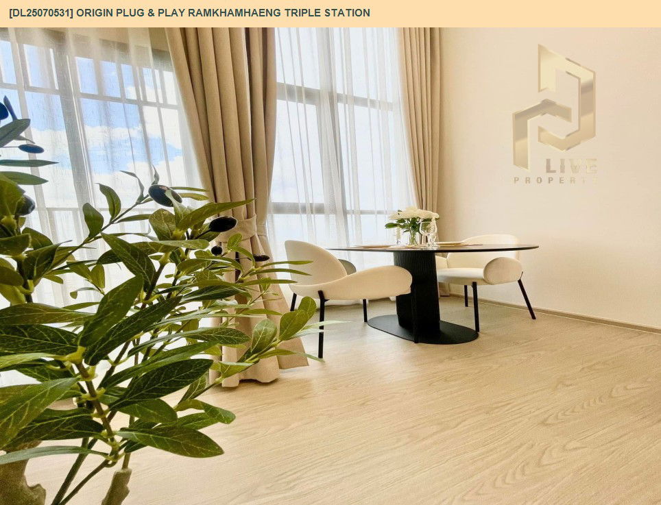picture DL25070531 Condo for rent, Origin Plug & Play Ramkhamhaeng Triple Station near -, ready to move in, call urgently 0656133286 LineID @534wlwof - 5/12