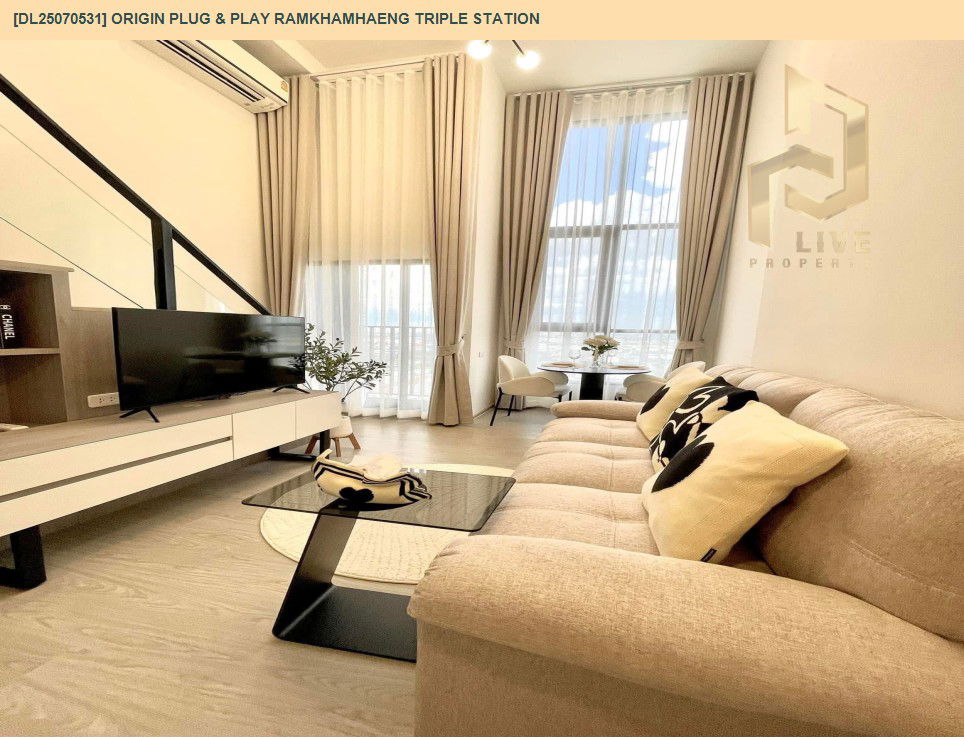 picture DL25070531 Condo for rent, Origin Plug & Play Ramkhamhaeng Triple Station near -, ready to move in, call urgently 0656133286 LineID @534wlwof - 2/12