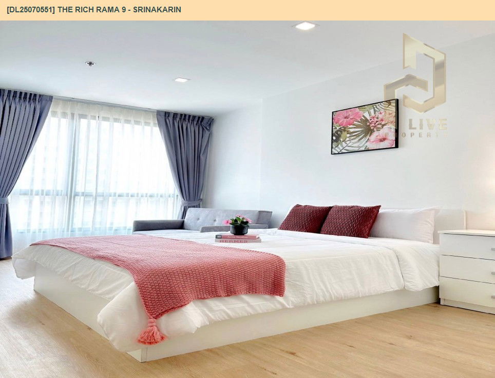 picture DL25070551 Condo for rent, The Rich Rama 9 - Srinakarin near AIRPORT RAIL LINK หัวหมาก, ready to move in, call urgently 0656133286 LineID @534wlwof - 3/7