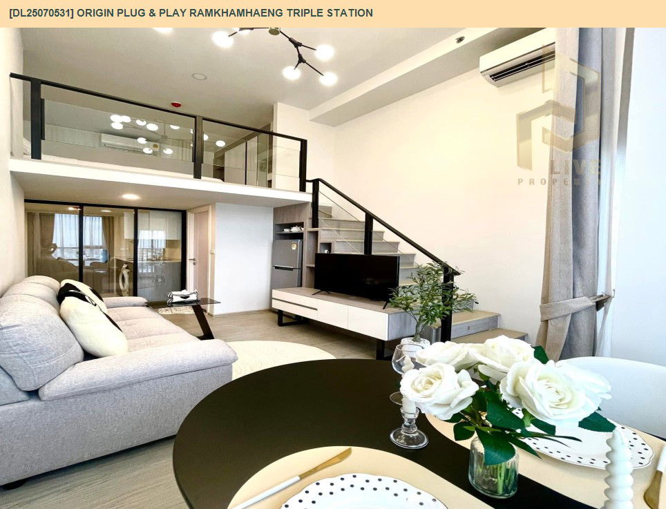picture DL25070531 Condo for rent, Origin Plug & Play Ramkhamhaeng Triple Station near -, ready to move in, call urgently 0656133286 LineID @534wlwof - 8/12