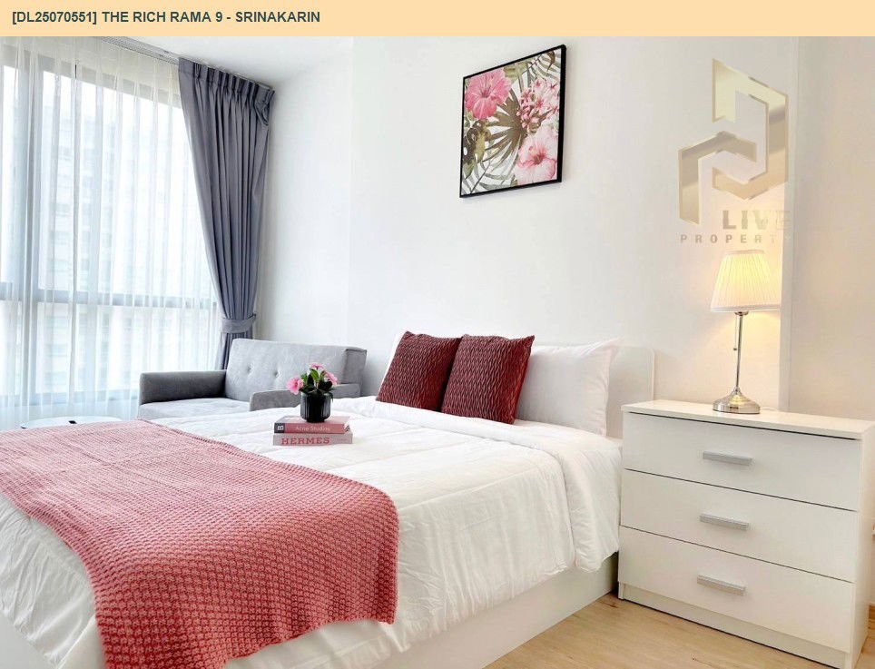 picture DL25070551 Condo for rent, The Rich Rama 9 - Srinakarin near AIRPORT RAIL LINK หัวหมาก, ready to move in, call urgently 0656133286 LineID @534wlwof - 5/7