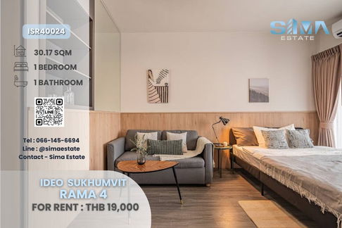 Fully Furnished @Ideo Sukhumvit Rama 4, Near Office District.