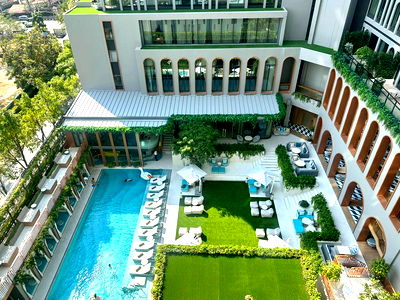 Condos for rent Central Pattaya Road : ⛵ Centric sea ⛵ Melia Hotel pool view / 8F / 1bedroom >> THB14,000/month彡
